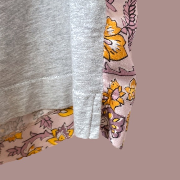 ANTHROPOLOGIE Gray/Purple Mixed Media Floral Top by Tiny, Size M. - Picture 14 of 14